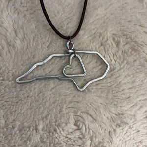 I ❤️ North Carolina necklace Sterling Silver EUC